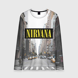 Лонгслив мужской Nirvana City, цвет: 3D-принт