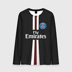 Лонгслив мужской PSG FC: Black 2018, цвет: 3D-принт