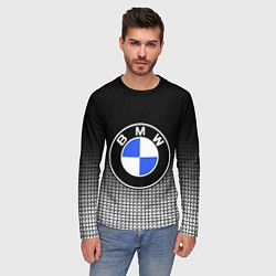 Лонгслив мужской BMW 2018 Black and White IV, цвет: 3D-принт — фото 2