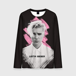 Лонгслив мужской Justin Bieber: Pink Splash, цвет: 3D-принт