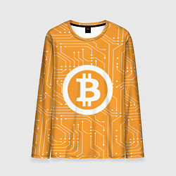 Лонгслив мужской Bitcoin: Orange Network, цвет: 3D-принт