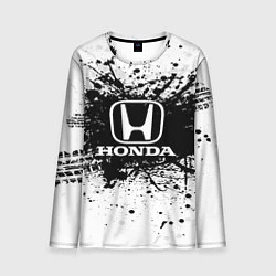 Лонгслив мужской Honda: Black Spray, цвет: 3D-принт