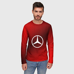 Лонгслив мужской Mercedes: Red Carbon, цвет: 3D-принт — фото 2