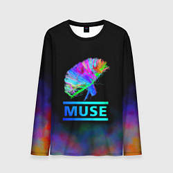 Лонгслив мужской Muse: Neon Flower, цвет: 3D-принт