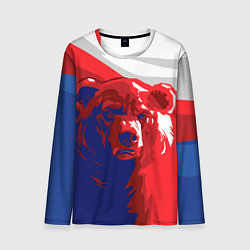 Лонгслив мужской Российский медведь, цвет: 3D-принт