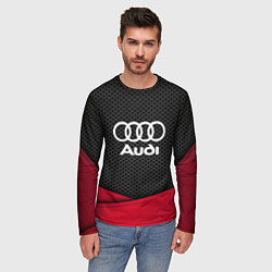 Лонгслив мужской Audi: Grey Carbon, цвет: 3D-принт — фото 2