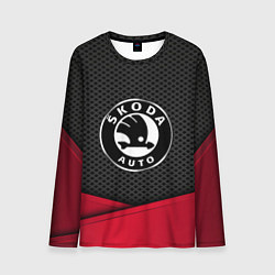 Лонгслив мужской Skoda: Grey Carbon, цвет: 3D-принт
