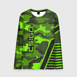 Лонгслив мужской CS:GO Light Green Camo, цвет: 3D-принт