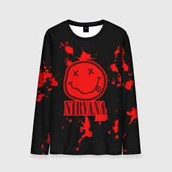 Мужской лонгслив Nirvana: Blooded Smile