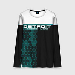 Лонгслив мужской Detroit: Cyber Hexagons, цвет: 3D-принт