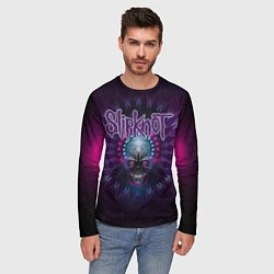 Лонгслив мужской Slipknot: Neon Skull, цвет: 3D-принт — фото 2