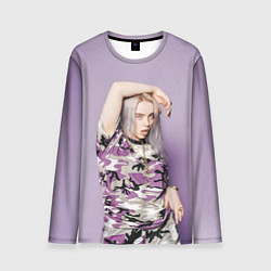 Лонгслив мужской Billie Eilish: Violet Camo, цвет: 3D-принт