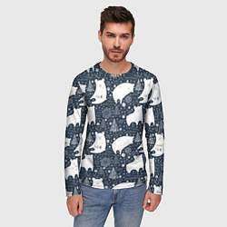 Лонгслив мужской Белые медведи, цвет: 3D-принт — фото 2