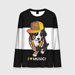 Лонгслив мужской I like music, цвет: 3D-принт