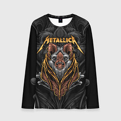 Лонгслив мужской Metallica мышь летучая, цвет: 3D-принт