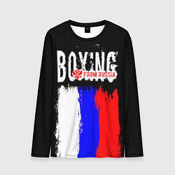 Лонгслив мужской Boxing from Russia, цвет: 3D-принт