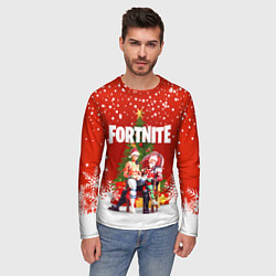 Лонгслив мужской FORTNITE НОВОГОДНИЙ, цвет: 3D-принт — фото 2