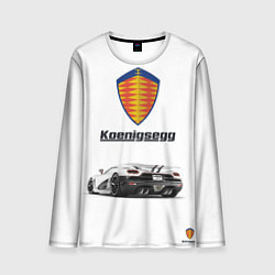 Лонгслив мужской Koenigsegg, цвет: 3D-принт