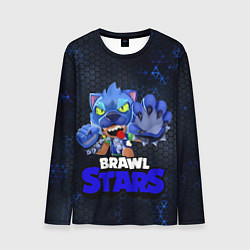 Лонгслив мужской Brawl Stars Blue Hex, цвет: 3D-принт