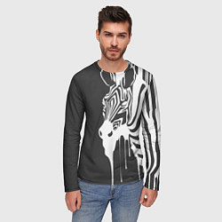 Лонгслив мужской Зебра, цвет: 3D-принт — фото 2