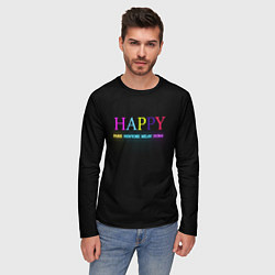 Лонгслив мужской HAPPY, цвет: 3D-принт — фото 2