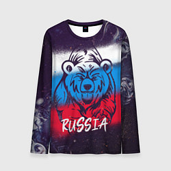 Лонгслив мужской Russia Bear, цвет: 3D-принт