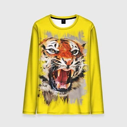 Лонгслив мужской Оскал тигра, цвет: 3D-принт