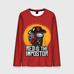 Мужской лонгслив Red Is The Impostor