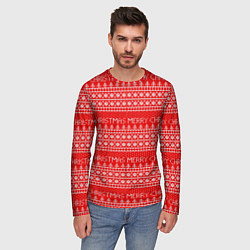 Лонгслив мужской MERRY SHRISTMAS С РОЖДЕСВТОМ, цвет: 3D-принт — фото 2