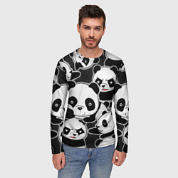 Лонгслив мужской Смешные панды, цвет: 3D-принт — фото 2