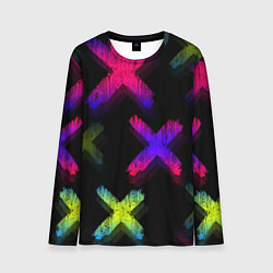 Лонгслив мужской Крестики, цвет: 3D-принт