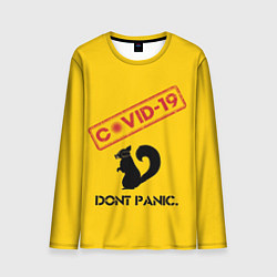 Лонгслив мужской Dont Panic covid-19, цвет: 3D-принт
