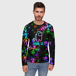 Лонгслив мужской Among Us New Year, цвет: 3D-принт — фото 2