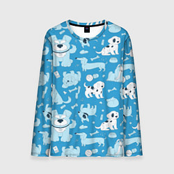 Лонгслив мужской Собачки, цвет: 3D-принт