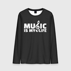 Мужской лонгслив Music is My Life