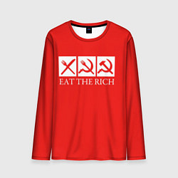 Лонгслив мужской Eat The Rich, цвет: 3D-принт