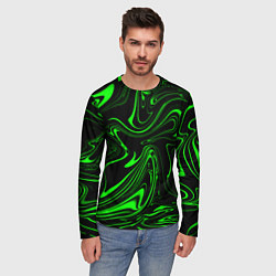 Лонгслив мужской Жидкий градиент game, цвет: 3D-принт — фото 2