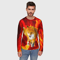 Лонгслив мужской Fire Fox, цвет: 3D-принт — фото 2