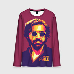 Лонгслив мужской Андреа Пирло поп-арт, цвет: 3D-принт