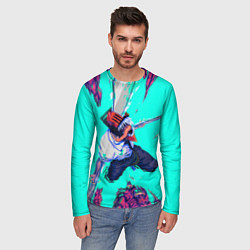 Лонгслив мужской ЧЕЛОВЕК БЕНЗОПИЛА ДЕНДЖИ, цвет: 3D-принт — фото 2