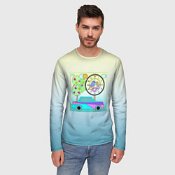 Лонгслив мужской Яркая аппликация для мальчика, цвет: 3D-принт — фото 2