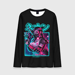 Лонгслив мужской Neon girl, цвет: 3D-принт