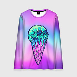 Лонгслив мужской Мороженое Ice Scream Череп Z, цвет: 3D-принт