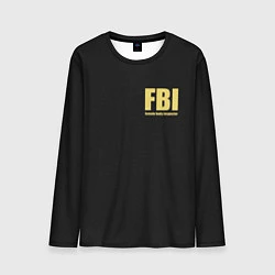 Лонгслив мужской FBI Female Body Inspector, цвет: 3D-принт