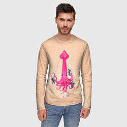 Лонгслив мужской В плену у Кальмара, цвет: 3D-принт — фото 2