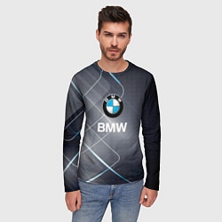 Лонгслив мужской BMW Logo, цвет: 3D-принт — фото 2