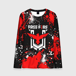 Лонгслив мужской Free Fire: Брызги и капли красок, цвет: 3D-принт