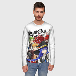 Лонгслив мужской Реинкарнация безработного: Рудеус, Эрис, Рокси, Си, цвет: 3D-принт — фото 2