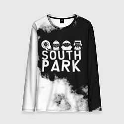 Лонгслив мужской Все пацаны на черном фоне Южный Парк, цвет: 3D-принт