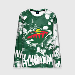 Лонгслив мужской Minnesota Wild, Миннесота Уайлд, цвет: 3D-принт